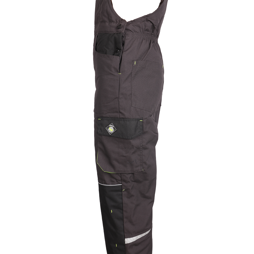 Work bib pants KASTOR T/C WINTER GREY/BLACK/GREEN - 4