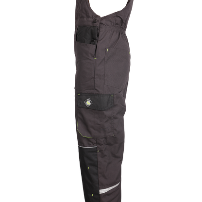 Work bib pants KASTOR T/C WINTER GREY/BLACK/GREEN - 4