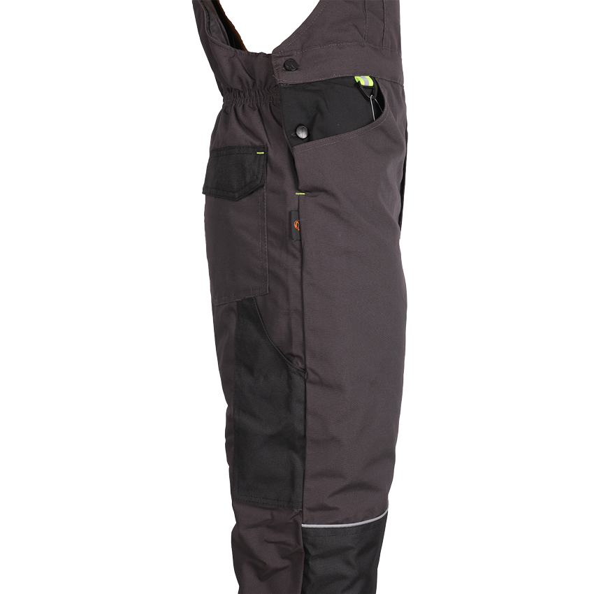 Work bib pants KASTOR T/C WINTER GREY/BLACK/GREEN - 5