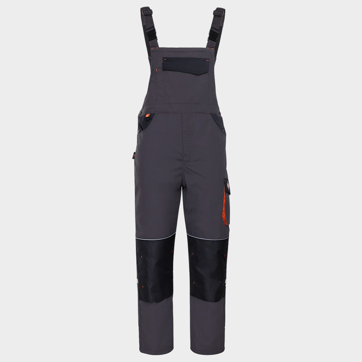 Work bib pants KASTOR T/C WINTER GREY/BLACK/ORANGE - 1