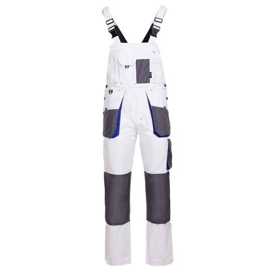 Work bib pants KASTOR WHITE - 1