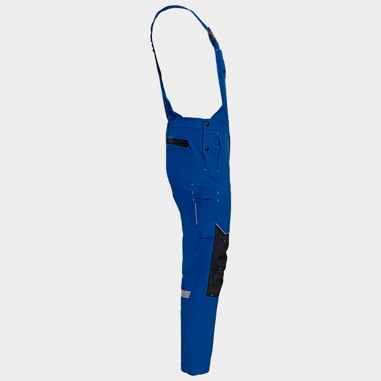 Work bib pants MELBOURNE STRETCH SPECIAL ROYAL BLUE/BLACK - 6