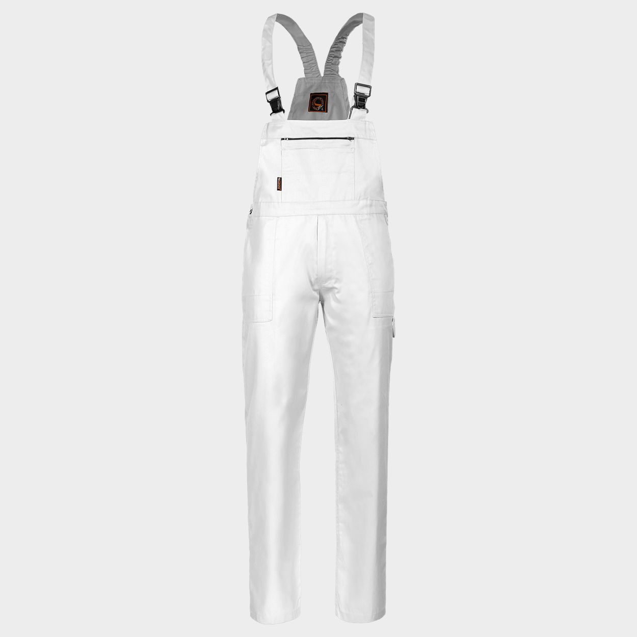 Pantaloni de salopete PLUTONN T/C ALB - 1
