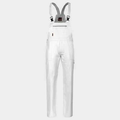 Pantaloni de salopete PLUTONN T/C ALB - 1