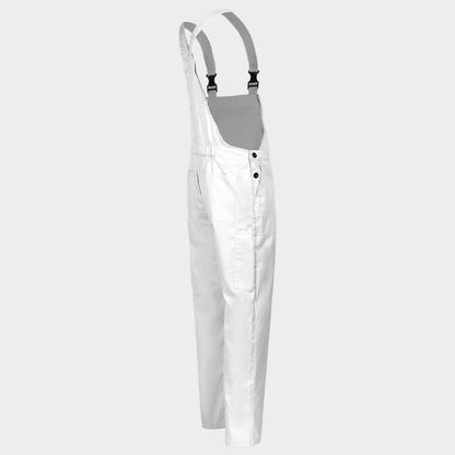 Pantaloni de salopete PLUTONN T/C ALB - 4