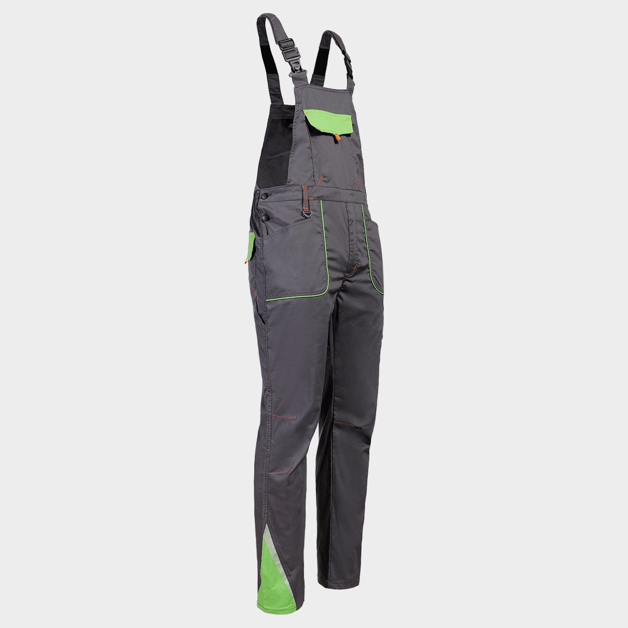 Work bib pants PRISMA LIGHT STRETCH GREY/GREEN - 3
