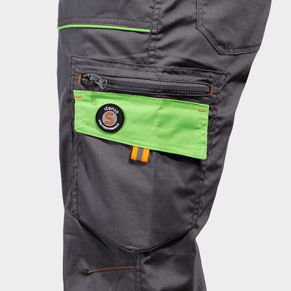 Work bib pants PRISMA LIGHT STRETCH GREY/GREEN - 5