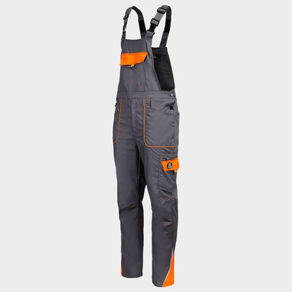 Work bib pants PRISMA LIGHT STRETCH GREY/ORANGE - 3