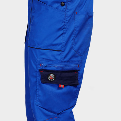 Work bib pants PRISMA LIGHT STRETCH ROYAL BLUE/NAVY - 7