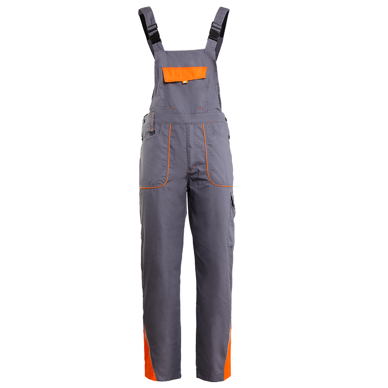 Work bib pants PRISMA SUMMER GREY/ORANGE - 1