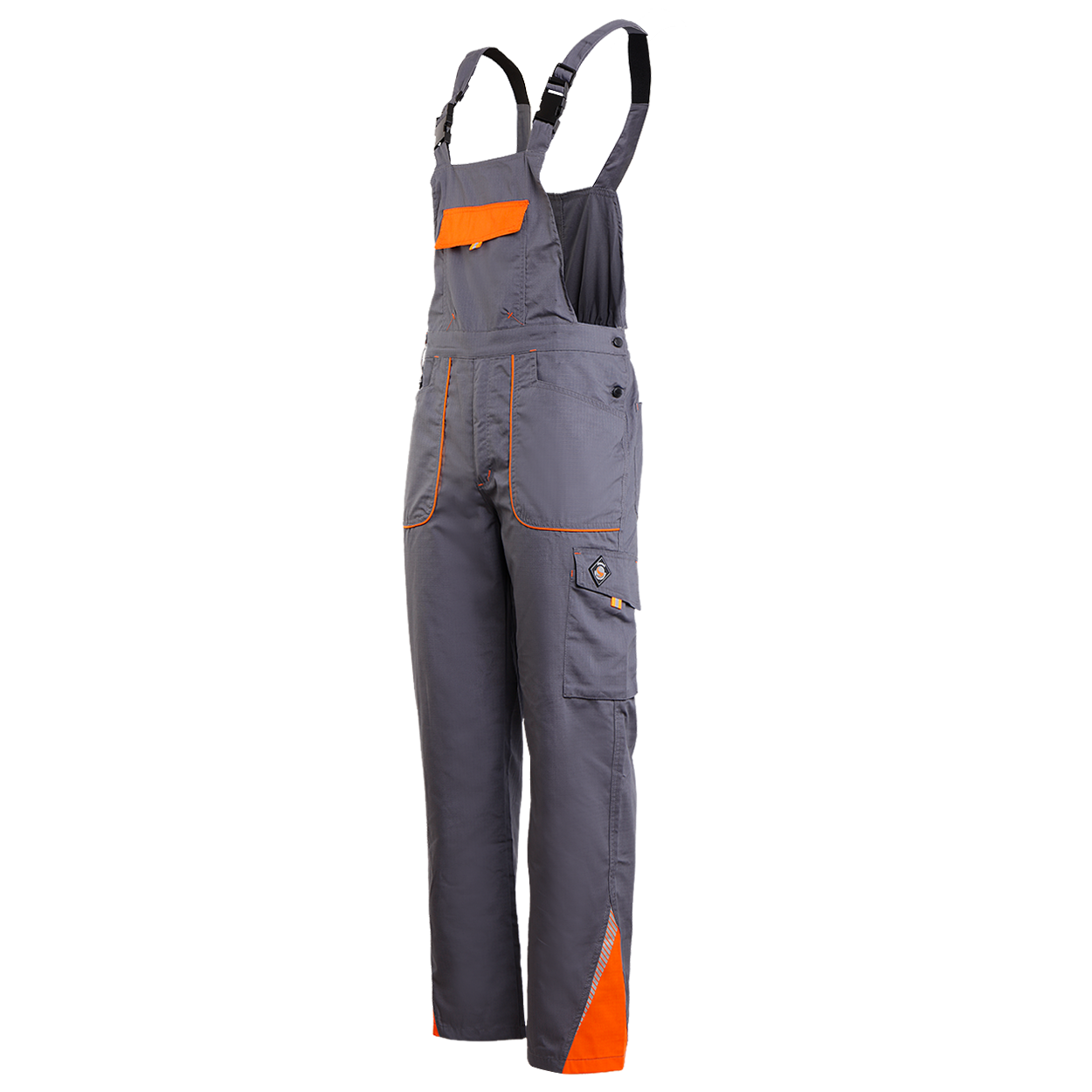 Work bib pants PRISMA SUMMER GREY/ORANGE - 4