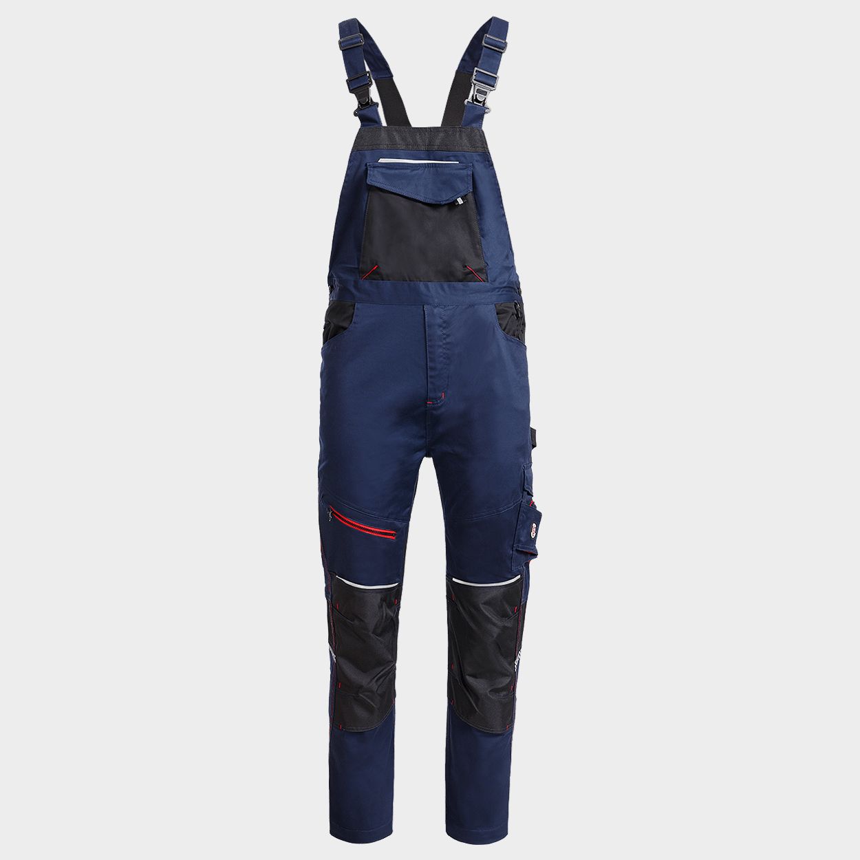 Работен полугащеризон REVOLT 4STRETCH NAVY/BLACK/RED - 1