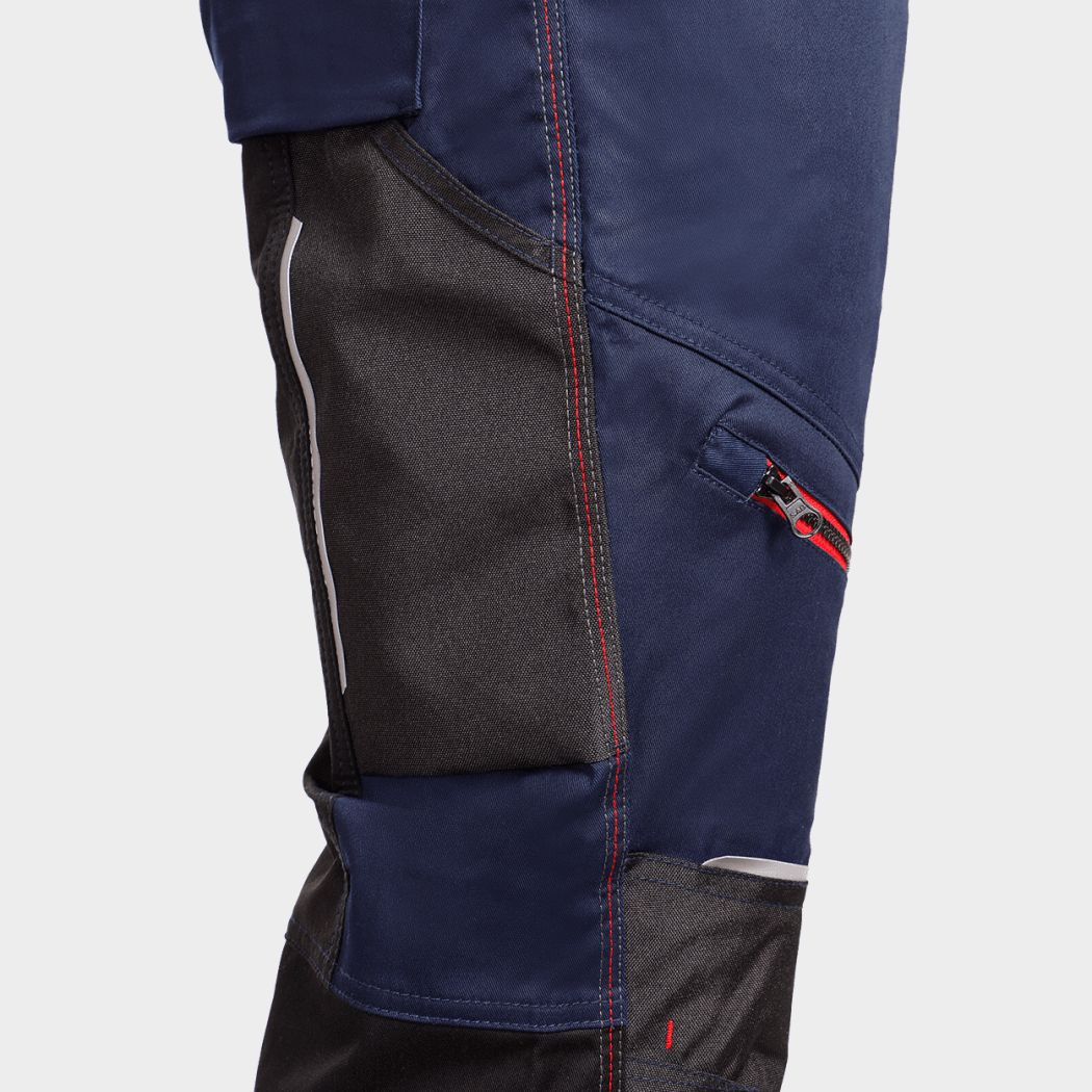 Работен полугащеризон REVOLT 4STRETCH NAVY/BLACK/RED - 6