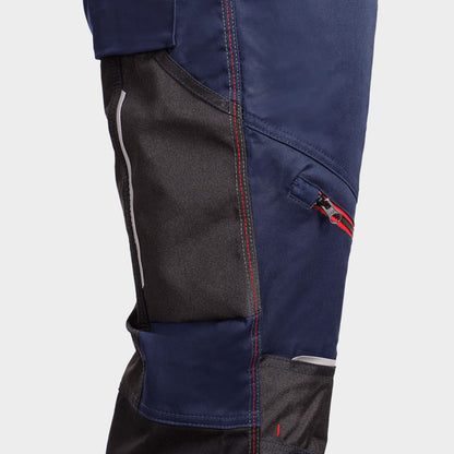 Работен полугащеризон REVOLT 4STRETCH NAVY/BLACK/RED - 6