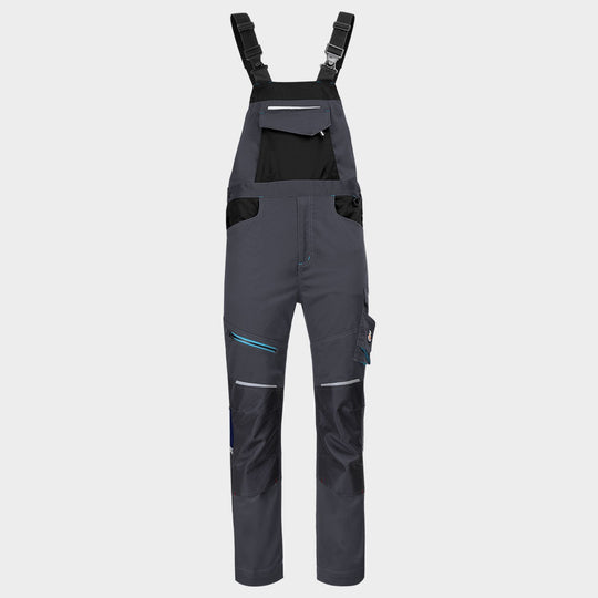 Work bib pants REVOLT 4STRETCH GREY/BLACK/PETROL - 1