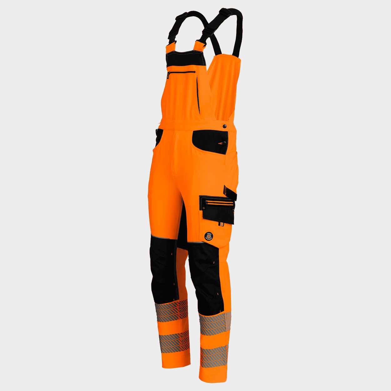 Work bib pants REVOLT HV 4STRETCH ORANGE - 3