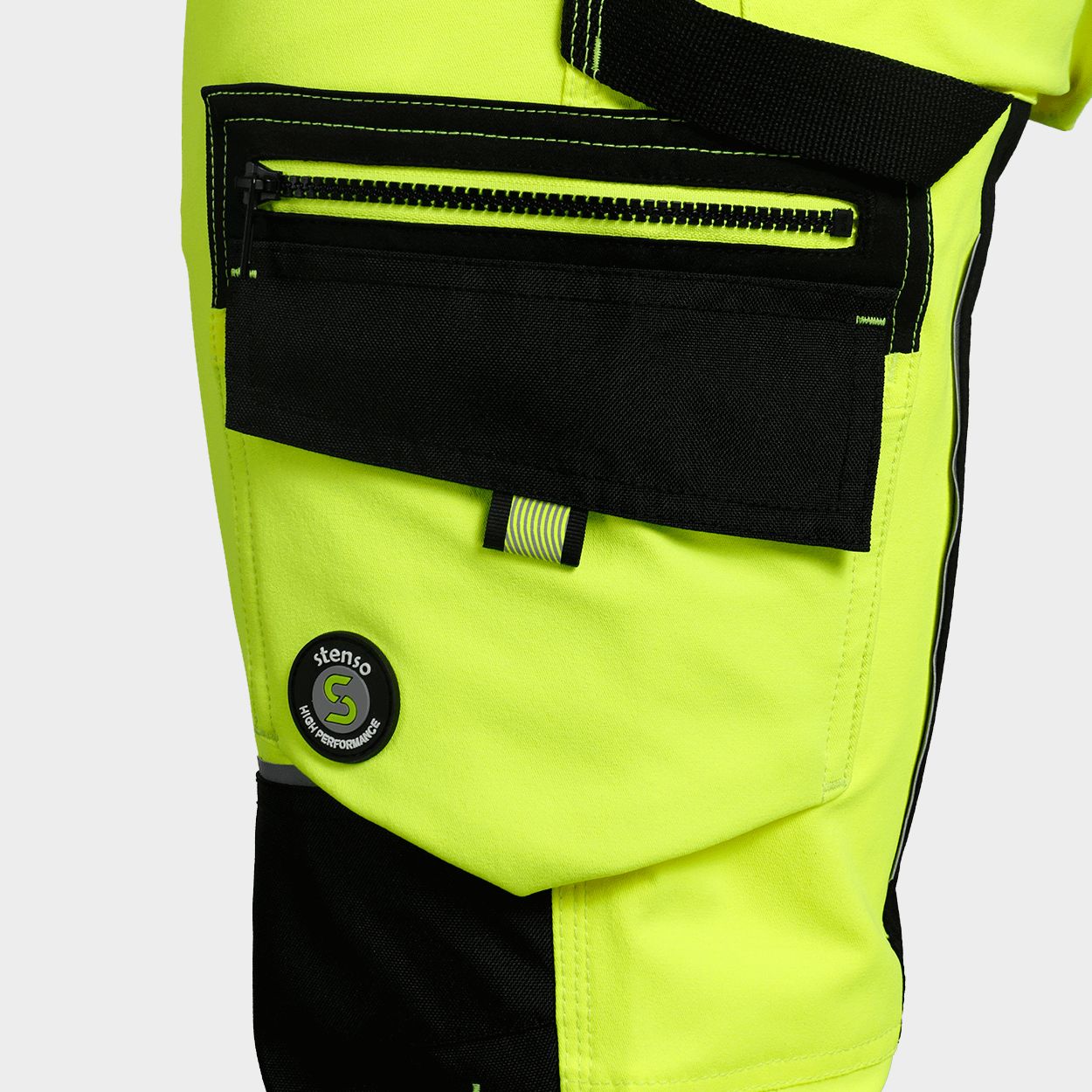 Work bib pants REVOLT HV 4STRETCH YELLOW - 5