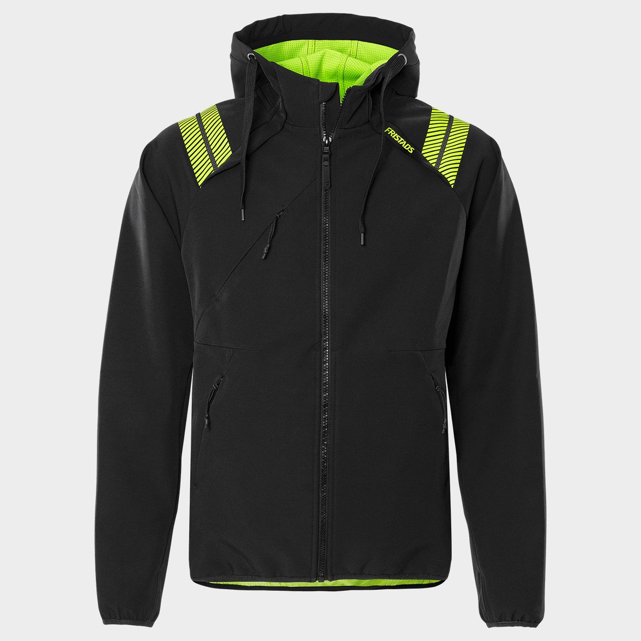 Work jacket FRISTADS HOODED SOFTSHELL 4-STRETCH BLACK - 1