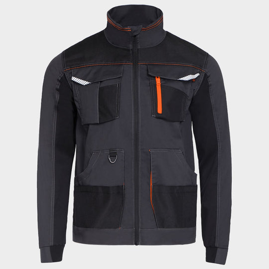 Jachetă de lucru KASTOR STRETCH GREY/ORANGE - 1