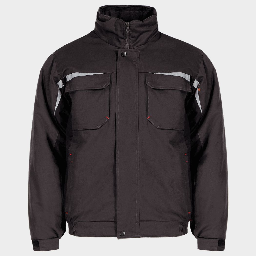 Work jacket KASTOR WINTER GREY COTTON GREY/BLACK - 1