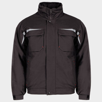Work jacket KASTOR WINTER GREY COTTON GREY/BLACK - 1
