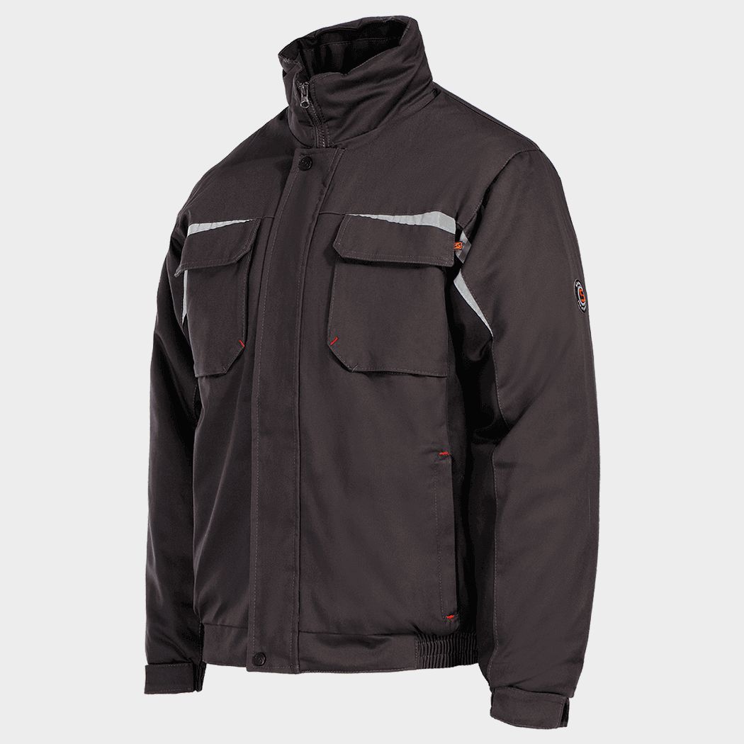 Work jacket KASTOR WINTER GREY COTTON GREY/BLACK - 3