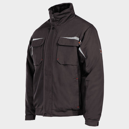 Work jacket KASTOR WINTER GREY COTTON GREY/BLACK - 3