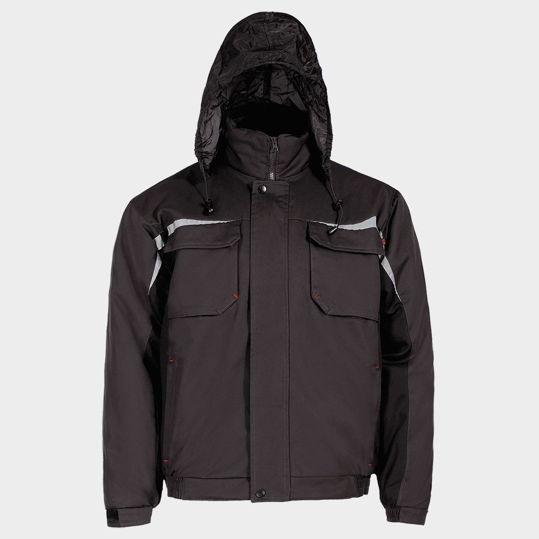 Work jacket KASTOR WINTER GREY COTTON GREY/BLACK - 6