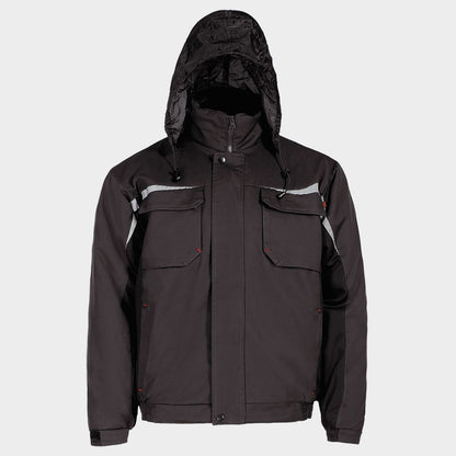 Work jacket KASTOR WINTER GREY COTTON GREY/BLACK - 6