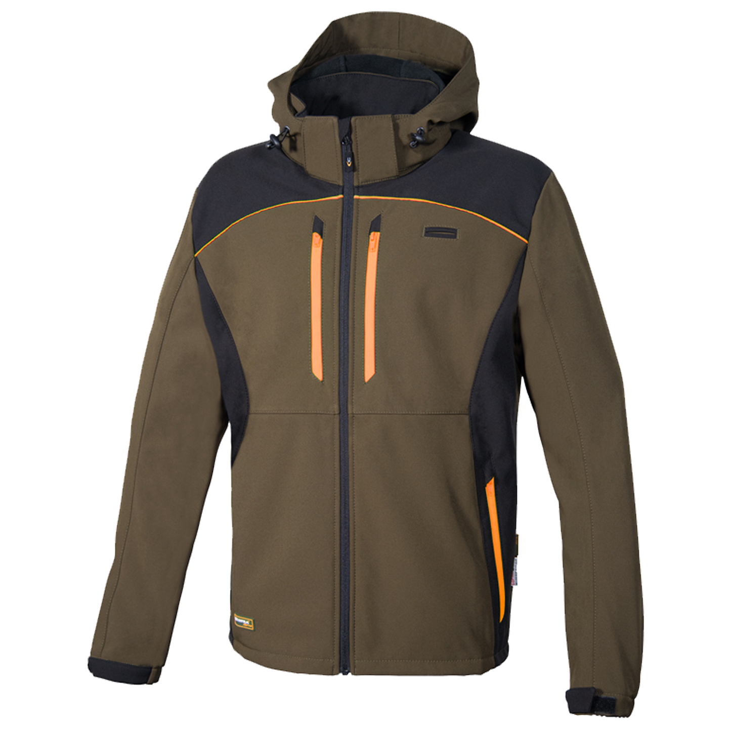 Μπουφάν εργασίας KLARBO SOFTSHELL WINTER BROWN/BLACK/ORANGE