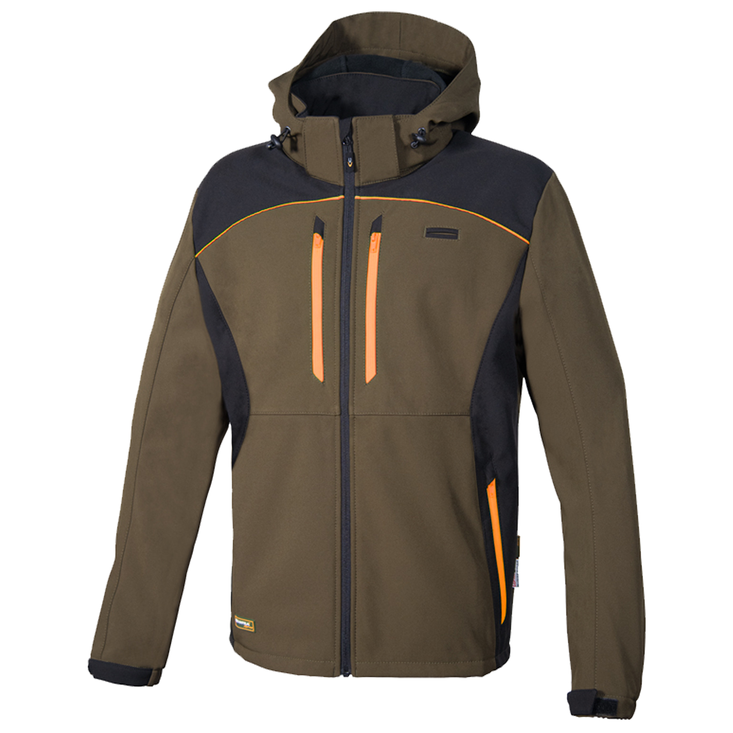 Μπουφάν εργασίας KLARBO SOFTSHELL WINTER BROWN/BLACK/ORANGE