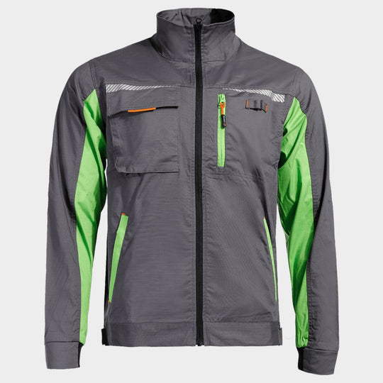 Jachetă de lucru PRISMA LIGHT STRETCH GRI/VERDE - 1