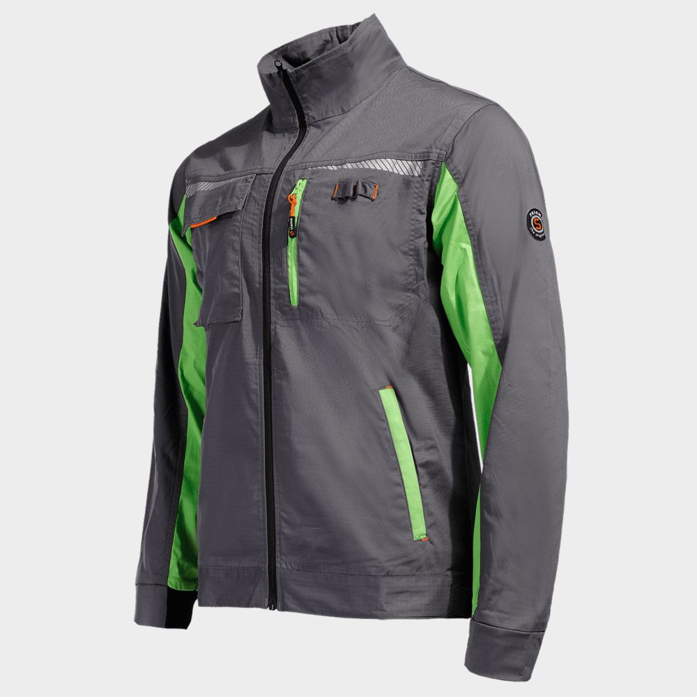 Work jacket PRISMA LIGHT STRETCH GREY/GREEN - 3