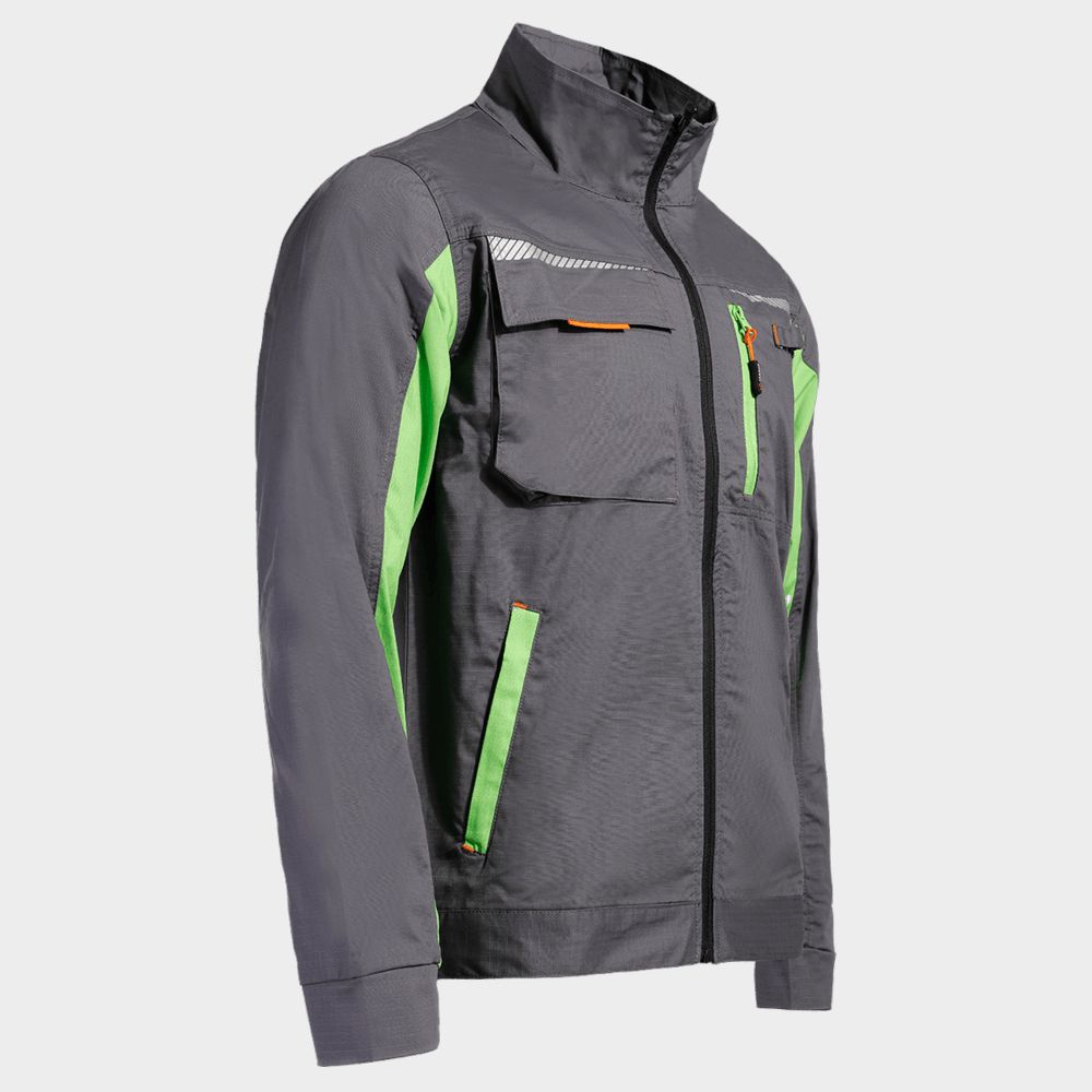 Work jacket PRISMA LIGHT STRETCH GREY/GREEN - 4