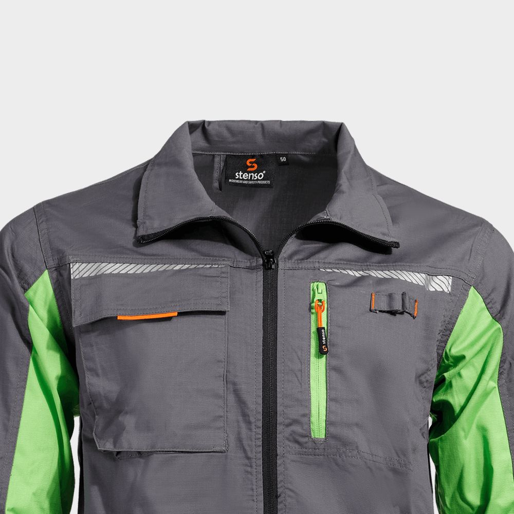 Work jacket PRISMA LIGHT STRETCH GREY/GREEN - 6