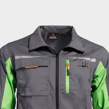 Work jacket PRISMA LIGHT STRETCH GREY/GREEN - 6
