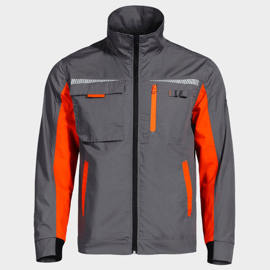 Jachetă de lucru PRISMA LIGHT STRETCH GRI/PORTOCALIU - 1