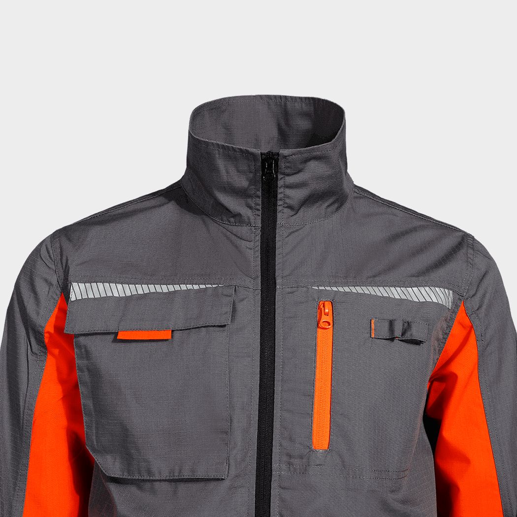 Work jacket PRISMA LIGHT STRETCH GREY/ORANGE - 5