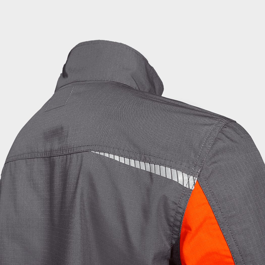 Work jacket PRISMA LIGHT STRETCH GREY/ORANGE - 6