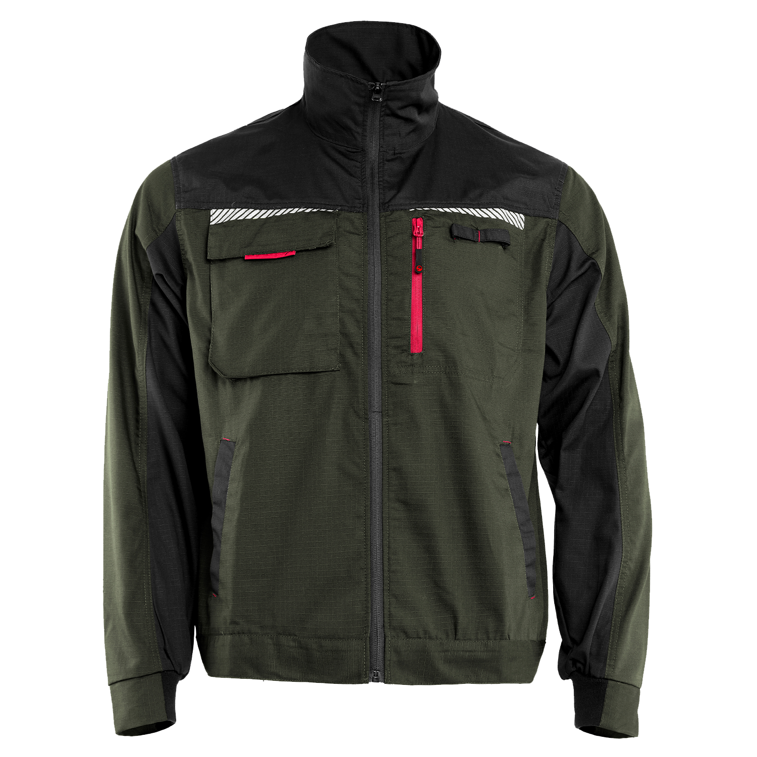 Work jacket PRISMA SUMMER OLIVE/BLACK - 1