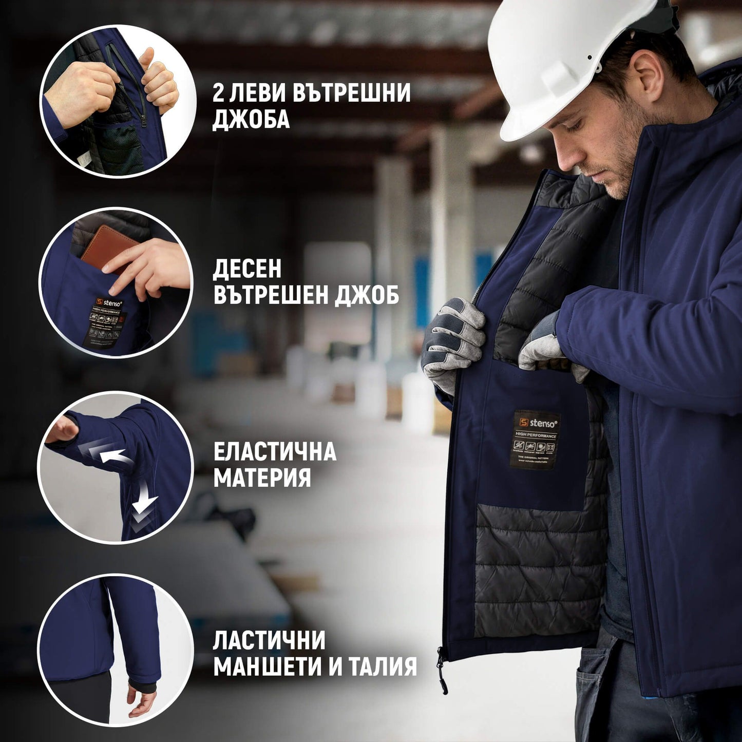 Work jacket REEF PAD SOFTSHELL DARK BLUE - 4