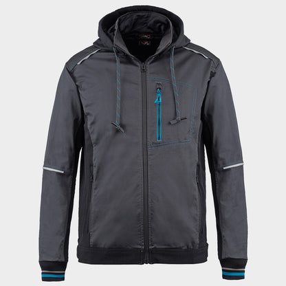 Work jacket REVOLT 4STRETCH GREY/BLACK/PETROL - 1