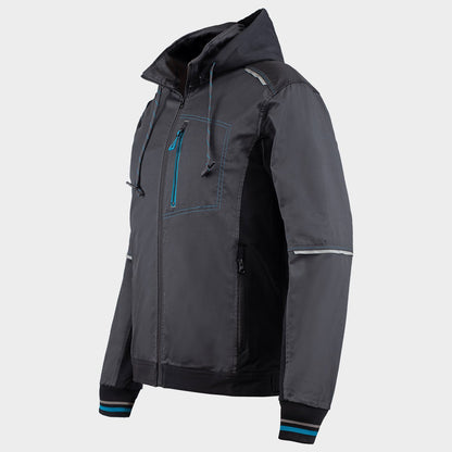 Work jacket REVOLT 4STRETCH GREY/BLACK/PETROL - 4