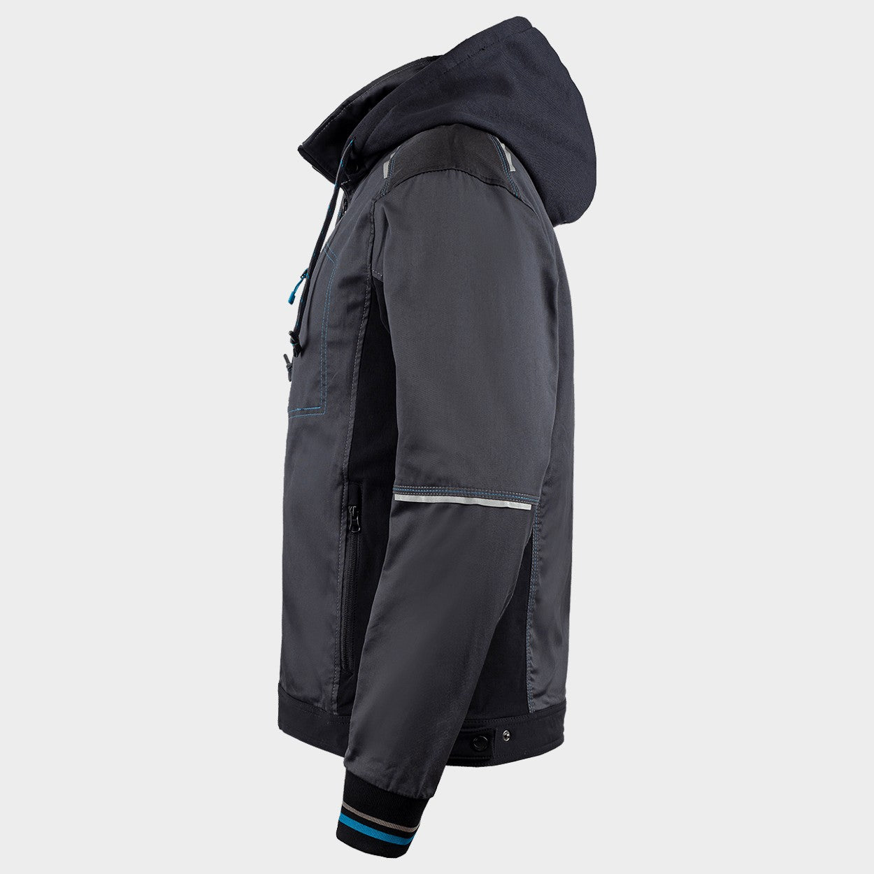 Work jacket REVOLT 4STRETCH GREY/BLACK/PETROL - 5