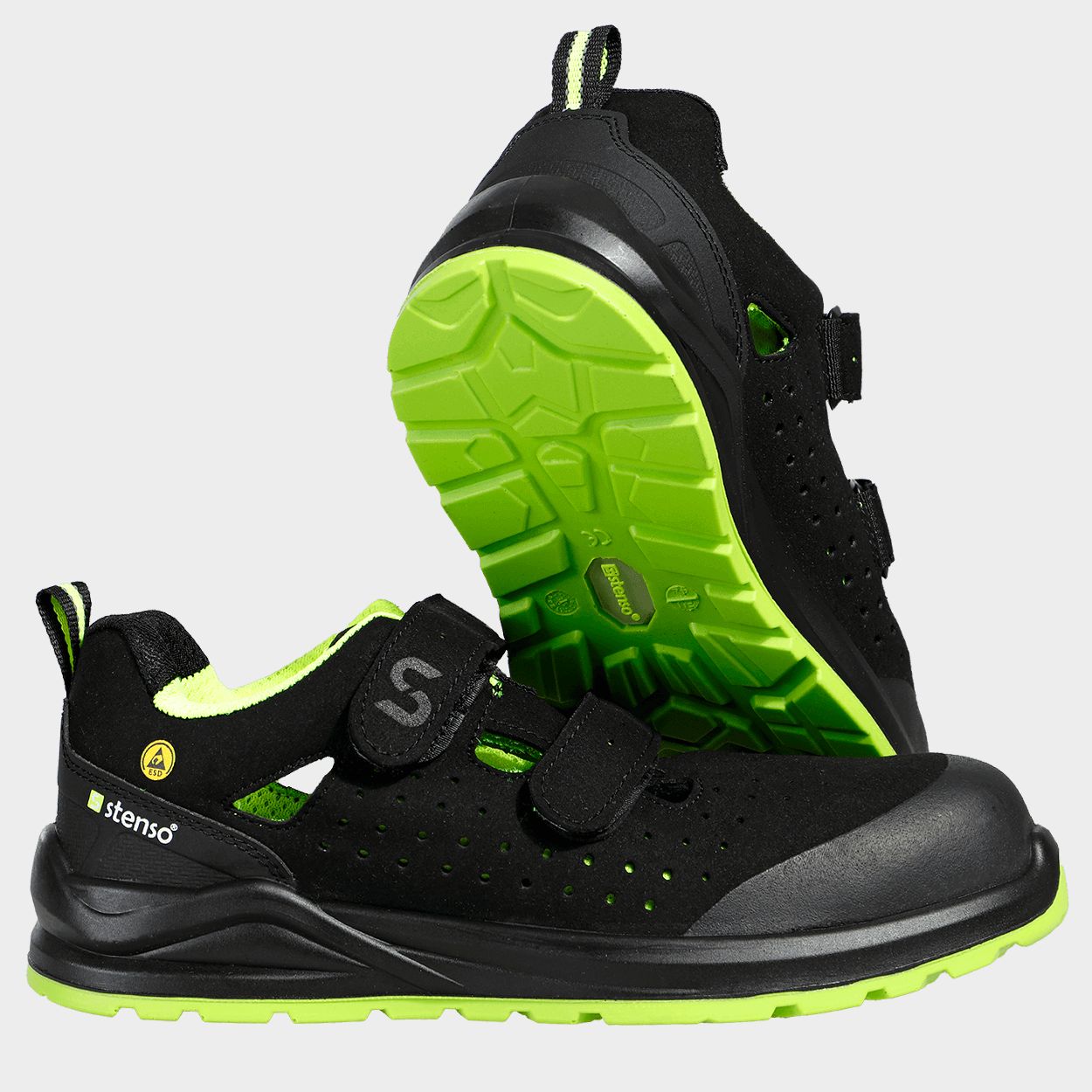 Sandale de lucru JETT S1PS ESD NEGRU/VERDE - 6