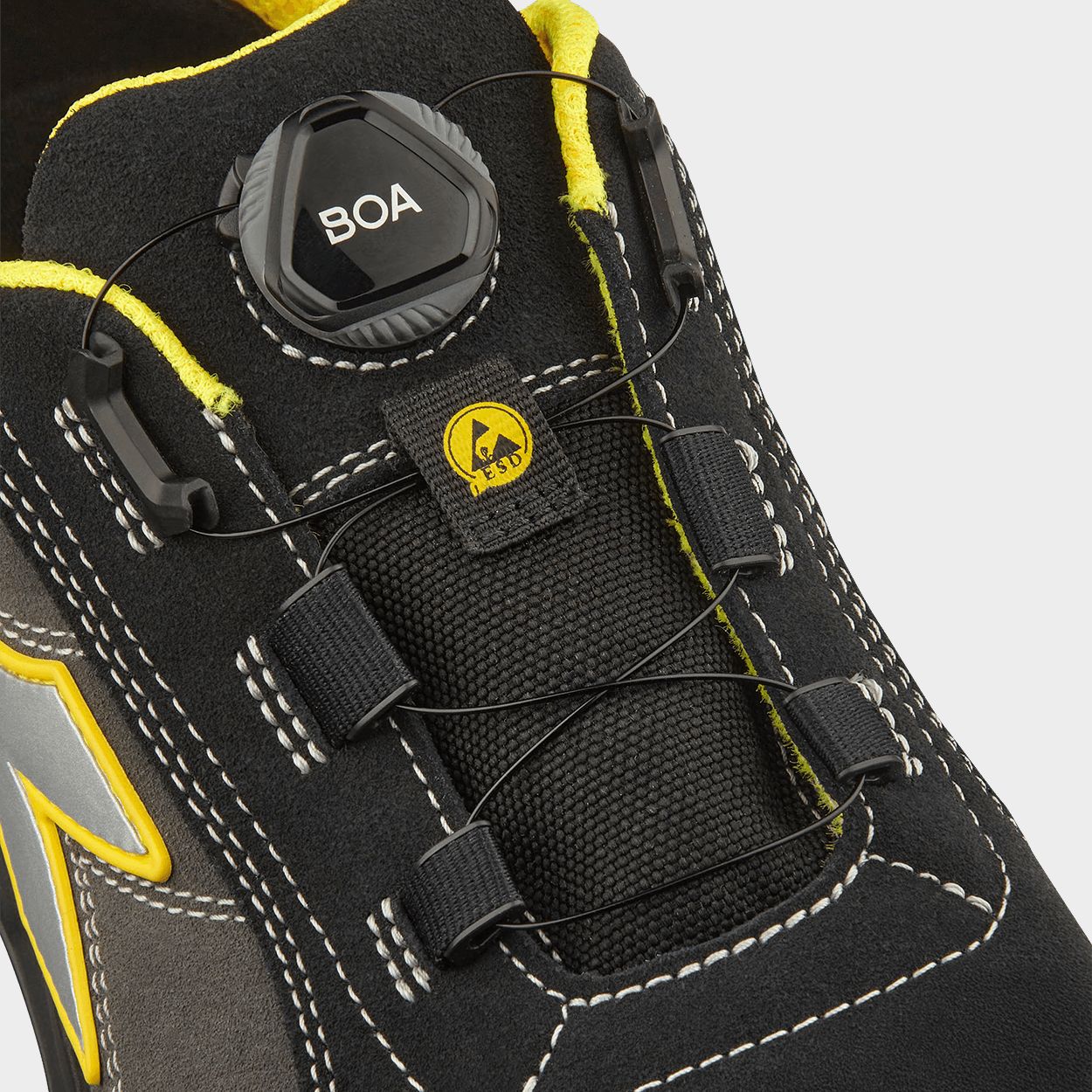 Work shoes DIADORA RUN A.BOX MSTR BOA LOW S3S FO SR SC ESD BLACK/GREY - 5