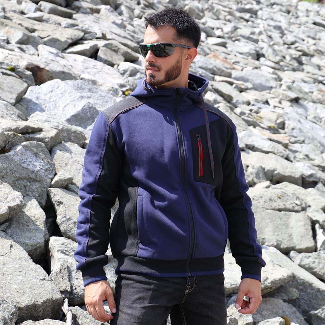Ζακέτα εργασίας REVOLT 2.0 DARK BLUE/BLACK - 3
