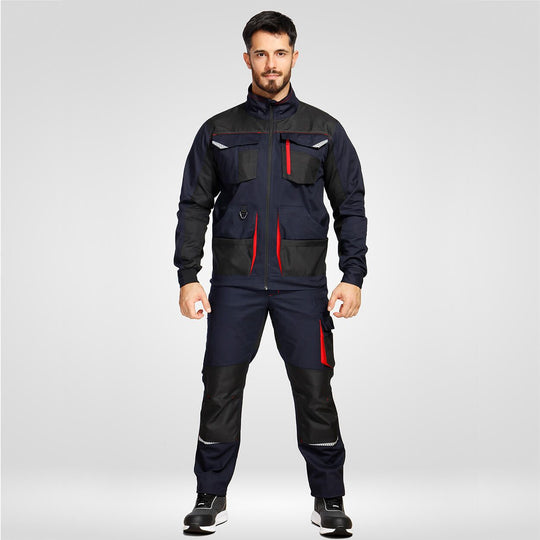Pantaloni de lucru KASTOR STRETCH DARK BLUE/RED - 2