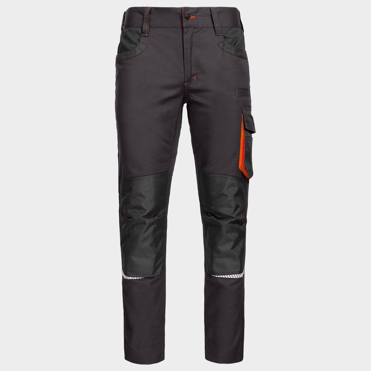 Work trousers KASTOR STRETCH GREY/ORANGE - 1