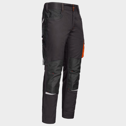 Work trousers KASTOR STRETCH GREY/ORANGE - 4